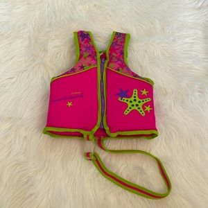 Girls Pink UPF 50 Swim School Swim Vest